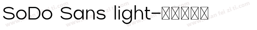 SoDo Sans light字体转换